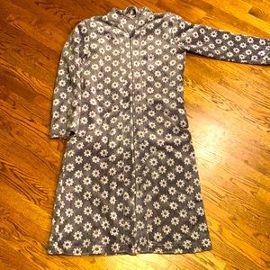 Plush grey long robe